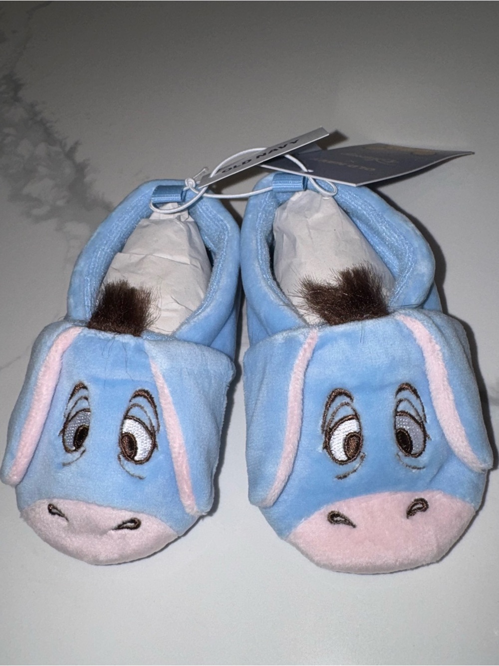 Winnie the Pooh Eeyore Velvet Baby Slippers Booties 12-18M